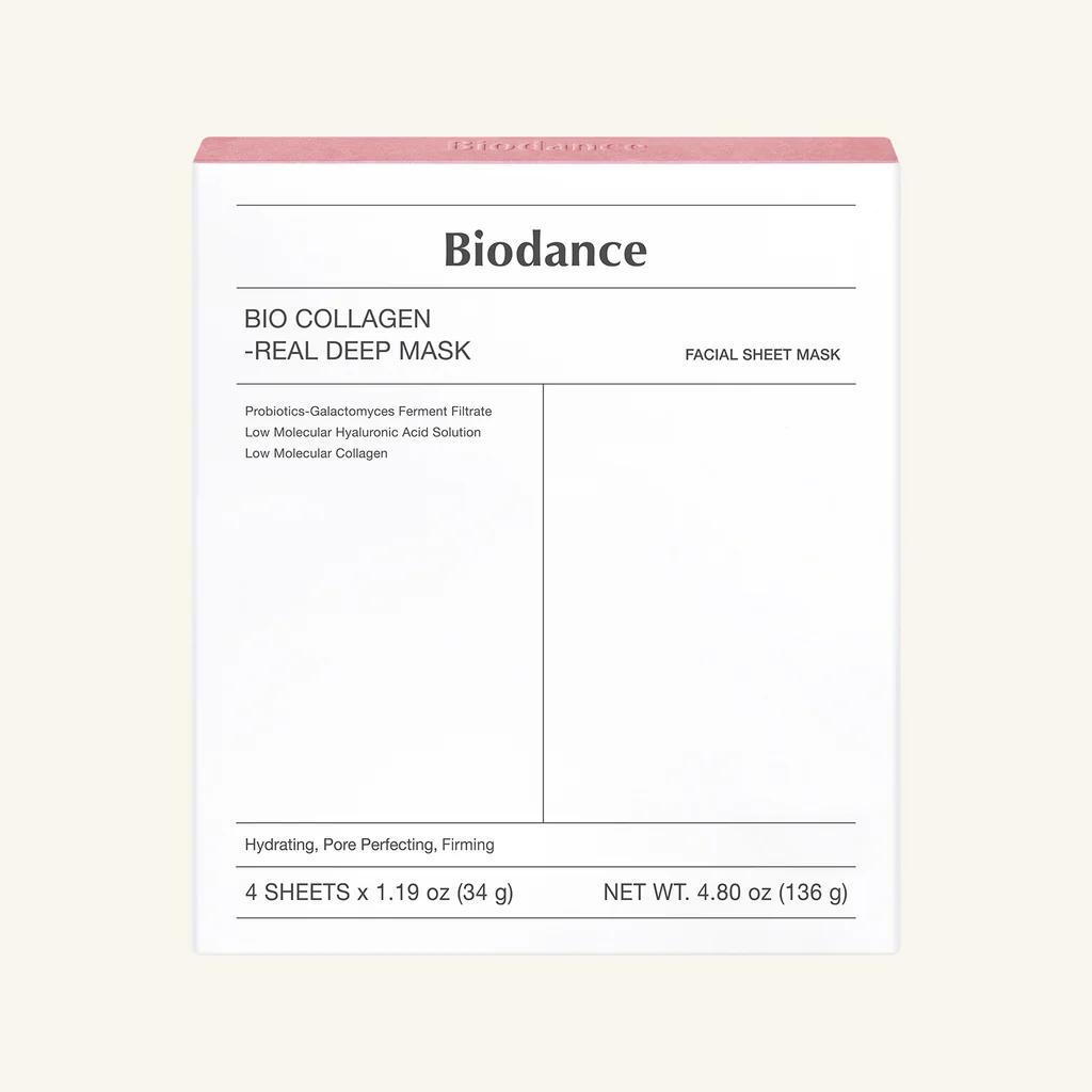 Biodance: Bio Collagen-Real Deep Mask - Hydrating, pore minimizing, firming Box of 4