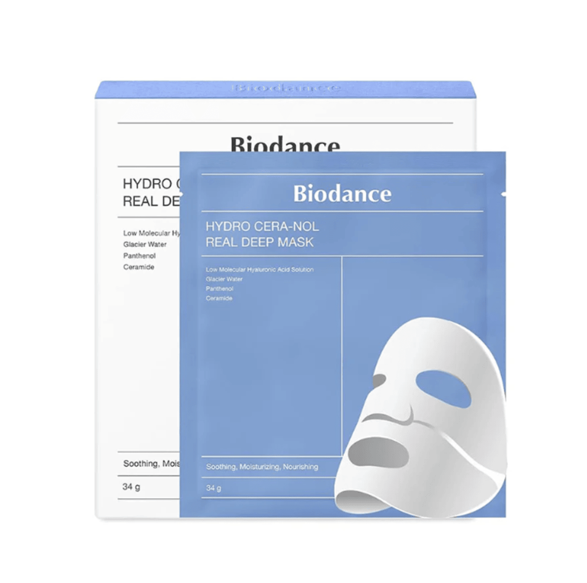 Biodance Hydro Cera-Nol Real Deep Mask Box of 4 - Soothing, Moisturizing, Nourishing