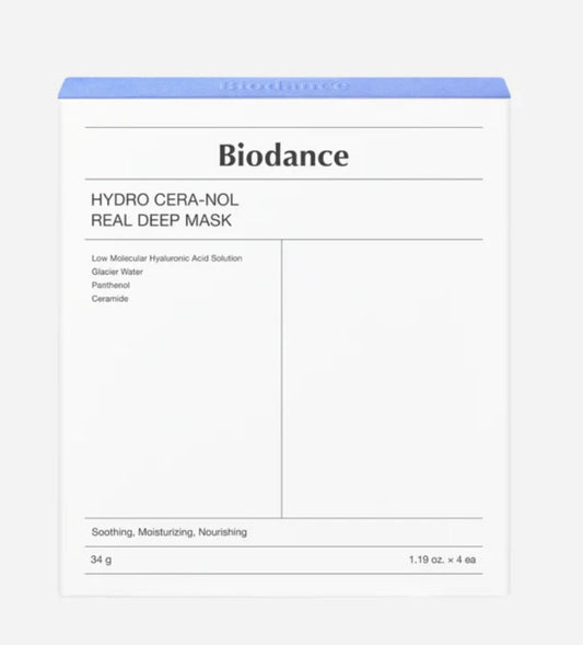 Biodance Hydro Cera-Nol Real Deep Mask Box of 4 - Soothing, Moisturizing, Nourishing