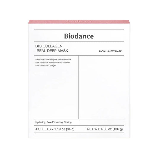 Biodance Bio Collagen-Real Deep Mask Box of 4 | Hydrating, Firming & Pore Minimizing Mask
