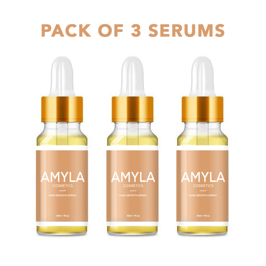 Hair Growth Serum [Pack of 3] - Hair Growth Oil with Biotin, Fortifies hair, nourishes hair roots and reduces hair loss