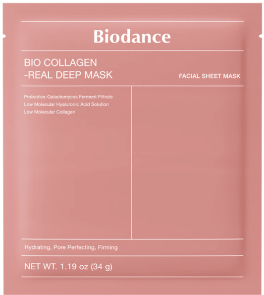 Biodance: Bio Collagen-Real Deep Mask - Hydrating, pore minimizing, firming Box of 4