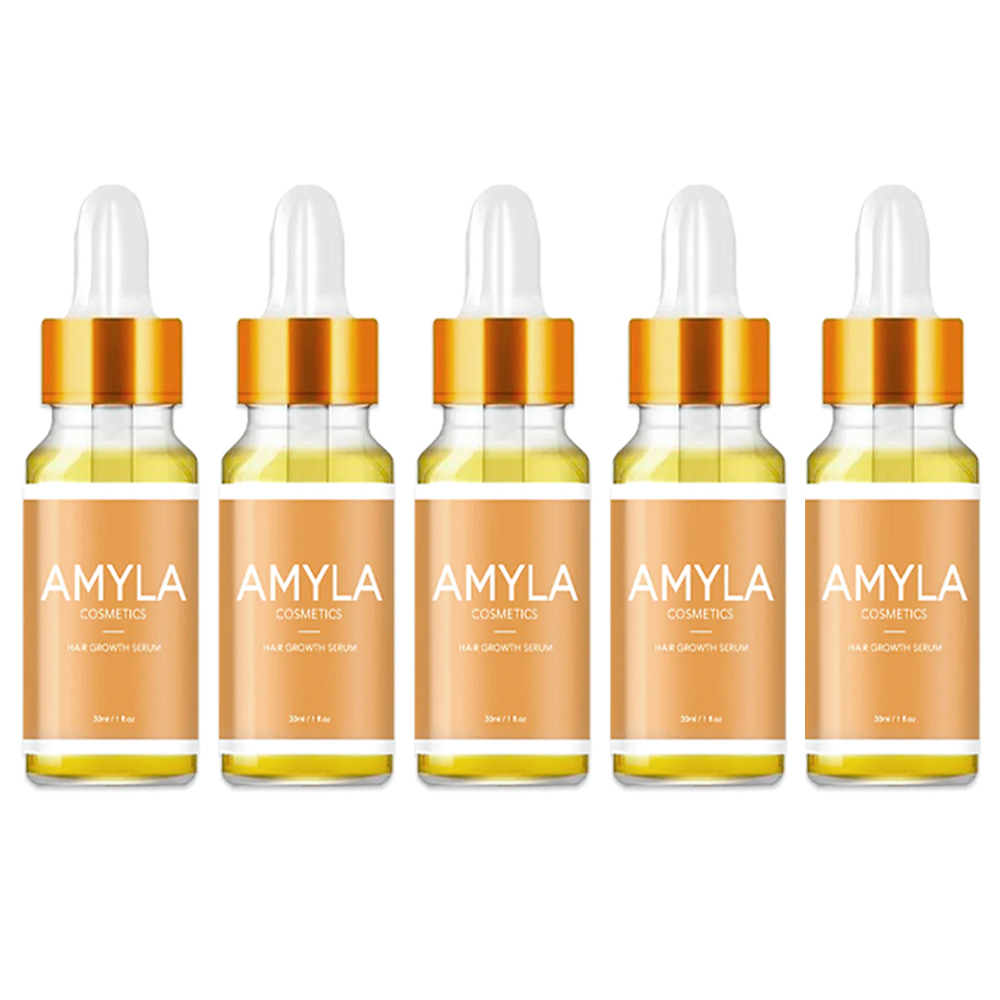 Hair Growth Serum [Pack of 5] - Hair Growth Oil with Biotin, Fortifies hair, nourishes hair roots and reduces hair loss